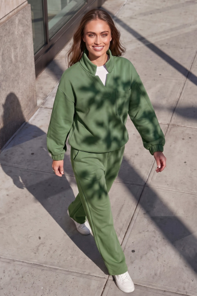 Костюм свитшот и брюки 4221-15 оливка